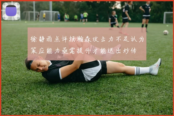 徐静雨点评杨瀚森攻击力不足认为策应能力亟需提升才能送出妙传